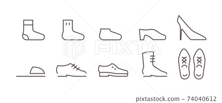 10 icon set (footwear) 74040612