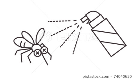 Pest control icon (mosquito) 74040630