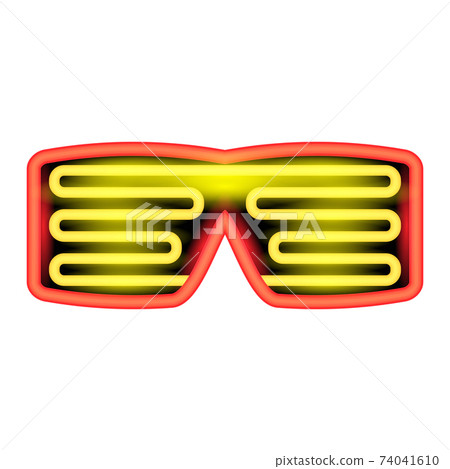 Heon Glasses Isolated on White Background. Stylish Gadget for Night Club 74041610
