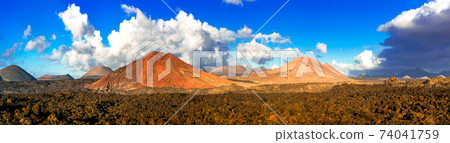 spectacular nature of volcanic Lanzarote. Canary islands spectacular nature of volcanic Lanzarote. Canary islands 74041759