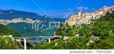 beautiful villages of Italy  - Colledimezzo in Abruzzo, Lago di Bomba 74041800