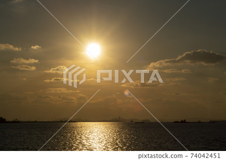 日落，松島，仁川 74042451