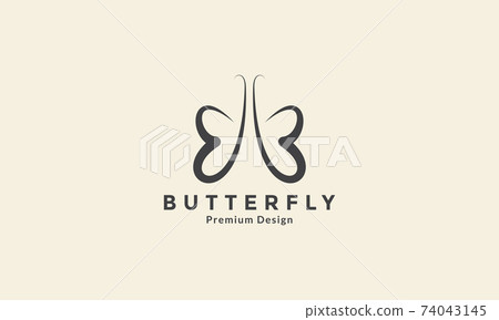 simple line unique cute butterfly shape logo symbol icon vector graphic design illustration simple line unique cute butterfly shape logo symbol icon vector graphic design illustration 74043145