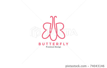 simple line unique cute butterfly shape logo symbol icon vector graphic design illustration simple line unique cute butterfly shape logo symbol icon vector graphic design illustration 74043146