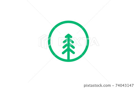 simple line green pine tree with circle logo symbol icon vector graphic design illustration simple line green pine tree with circle logo symbol icon vector graphic design illustration 74043147