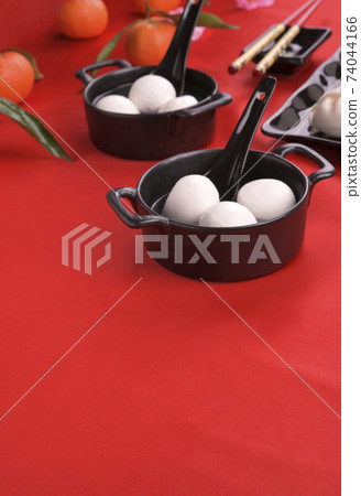 Chinese sweet soup with rice balls and dumplings for the red light district. Traditional Chinese New 74044166