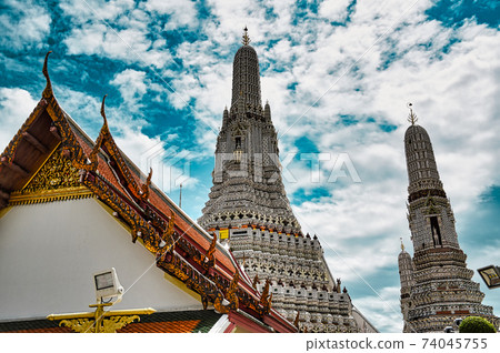 Temple of Dawn, Wat Arun is a buddhist temple and derives its name from the Hindu god Aruna often personified as the radiations of the rising sun Temple of Dawn, Wat Arun is a buddhist temple and derives its name from the Hindu god Aruna often personified as the radiations of the rising sun 74045755