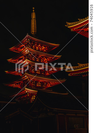 （東京）淺草寺，五層塔 74045916
