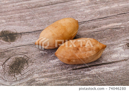 Tasty pecan nut heap isolated Tasty pecan nut heap isolated 74046280
