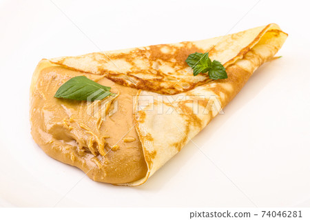 Pancake with peanut butter Pancake with peanut butter 74046281