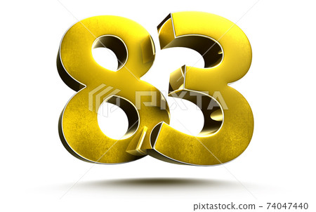 Gold numbers 83. - Stock Illustration [74047440] - PIXTA