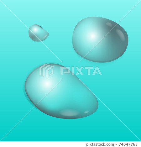 Realistic transparent water drops collection Realistic transparent water drops collection 74047765
