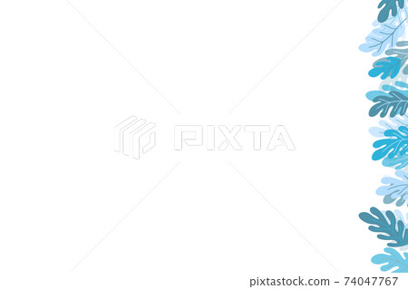 Floral frame with colorful exotic branches on white background. Ornate border with tropic leaves. Vector stock illustration for wallpaper, posters, card. Doodle style. Copy space. Floral frame with colorful exotic branches on white background. Ornate border with tropic leaves. Vector stock illustration for wallpaper, posters, card. Doodle style. Copy space. 74047767