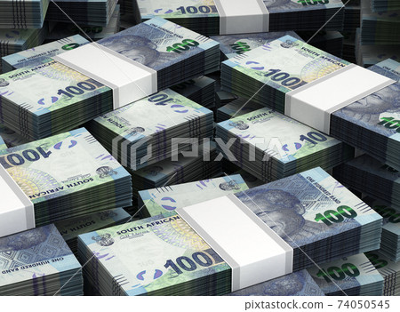 Stack of South African Rand Stack of South African Rand 74050545