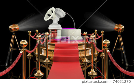 Podium with electric breast pump, 3D rendering Podium with electric breast pump, 3D rendering 74051270