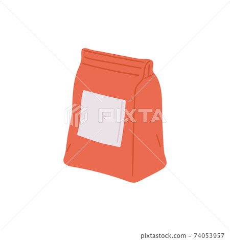 Building material in package - cement, sand or glue a flat vector illustration 74053957