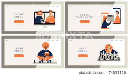 Play chess set of landing pages.  74055116