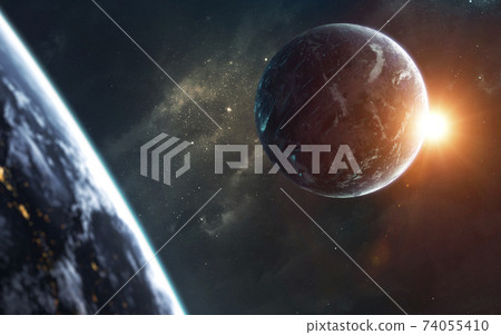 Deep space, beauty of endless cosmos. Science fiction wallpaper. Elements of this image furnished by NASA Deep space, beauty of endless cosmos. Science fiction wallpaper. Elements of this image furnished by NASA 74055410