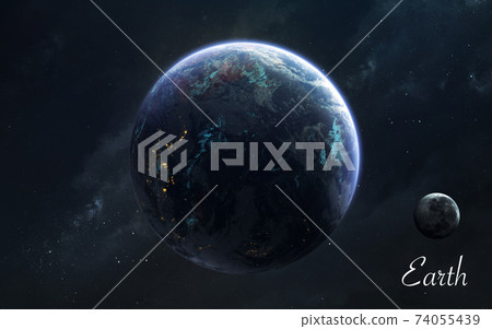 Earth. Awesome quality planets of solar system. Perfect science image in 5K. Elements of this image furnished by NASA Earth. Awesome quality planets of solar system. Perfect science image in 5K. Elements of this image furnished by NASA 74055439