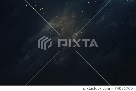 Cosmic landscape, beautiful science fiction wallpaper with endless deep space. Elements of this image furnished by NASA 74055700