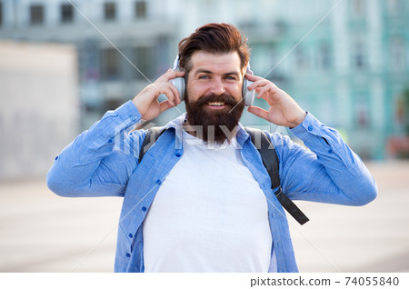 Tourist vacation. Hipster modern tourist urban background.  74055840