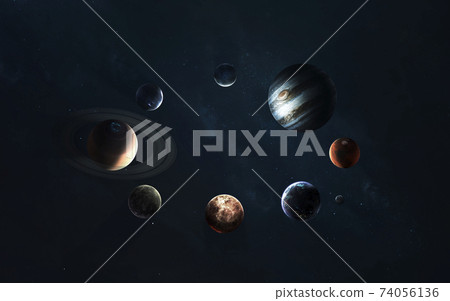 Solar system. Symbol of space exploration. Elements of this image furnished by NASA Solar system. Symbol of space exploration. Elements of this image furnished by NASA 74056136
