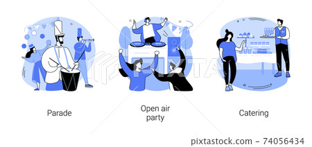 Mass event abstract concept vector illustrations. Mass event abstract concept vector illustrations. 74056434