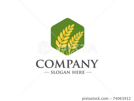 logo, vector, wheat 74063912
