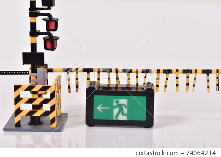 Toy railroad crossings and indicator lights Toy railroad crossings and indicator lights 74064214