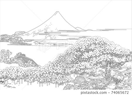 Katsushika Hokusai Image Aoyama Enzamatsu Line Katsushika Hokusai Image Aoyama Enzamatsu Line 74065672