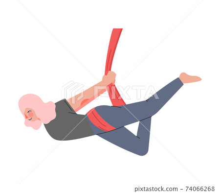 Girl Doing Air Yoga, Slim Young Woman in Sportswear Practicing Aero Yoga and Flying with Hammock, Healthy Lifestyle, Fitness Workout Concept Cartoon Style Vector Illustration Girl Doing Air Yoga, Slim Young Woman in Sportswear Practicing Aero Yoga and Flying with Hammock, Healthy Lifestyle, Fitness Workout Concept Cartoon Style Vector Illustration 74066268