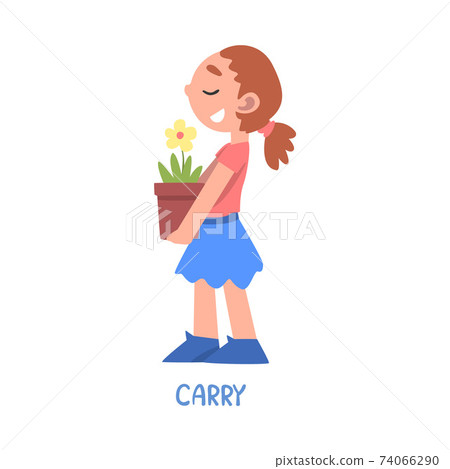 Carry Word, the Verb Expressing the Action,... - Stock Illustration  [74066290] - PIXTA