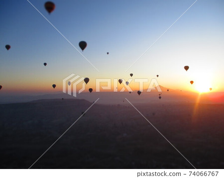 Turkey Cappadocia balloon diorama style 74066767