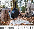 Preparation of camping rice ・ Hanging chain (hanging skillet, pot, gloves) 74067015