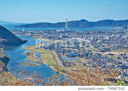 [從保州山眺望赤穗市]兵庫縣赤穗市ak 74067162