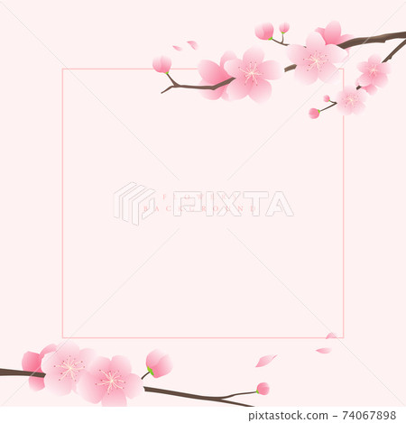 Spring Blooming Flower Frame 02 Spring Blooming Flower Frame 02 74067898