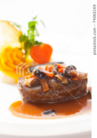 French course main beef steak 74068169