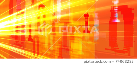 Bytes of binary code run through network. Abstract futuristic technology syberspace Bytes of binary code run through network. Abstract futuristic technology syberspace 74068252