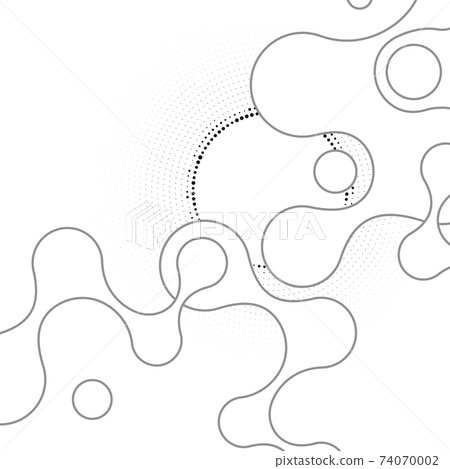 Modern abstract banner with molecular structure on white background. Modern vector illustration Modern abstract banner with molecular structure on white background. Modern vector illustration 74070002