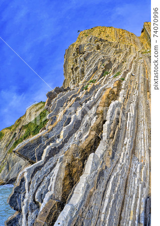 Steeply-tilted Layers of Flysch, Basque Coast UNESCO Global Geopark, Spain Steeply-tilted Layers of Flysch, Basque Coast UNESCO Global Geopark, Spain 74070996