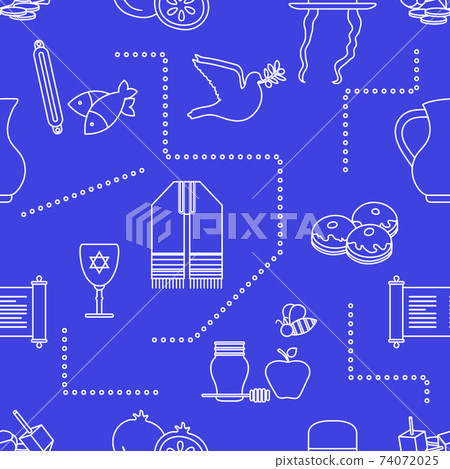 Vector Jewish Holiday Israel Traditional Festive 74072025