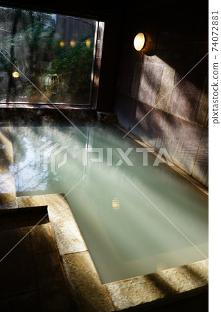 Muddy hot spring, famous hot spring, steam 74072881