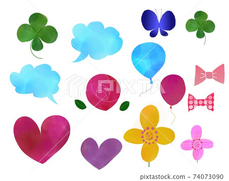 Handwritten style illustration set Handwritten style illustration set 74073090