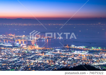 《兵庫縣》日本的三大夜景,九州台的夜景 《兵庫縣》日本的三大夜景,九州台的夜景 74075322
