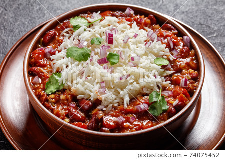 Rajma red bean masala in a bowl Rajma red bean masala in a bowl 74075452