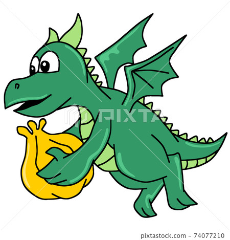 green flying dragon character green flying dragon character 74077210