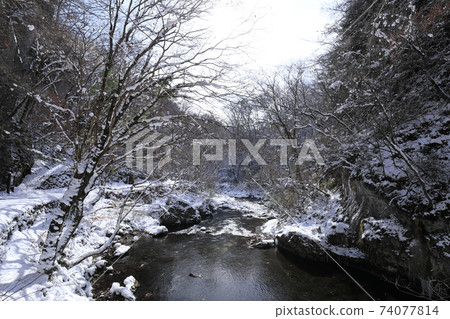 廣島縣莊原市Taishaku峽谷的雪景 廣島縣莊原市Taishaku峽谷的雪景 74077814