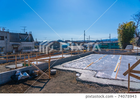 Landscape of the construction site 74078943