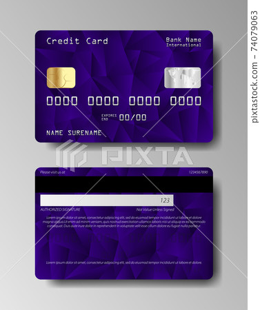 Plastic bank card. Vector Plastic bank card. Vector 74079063