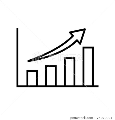 Sales up icon material 74079094